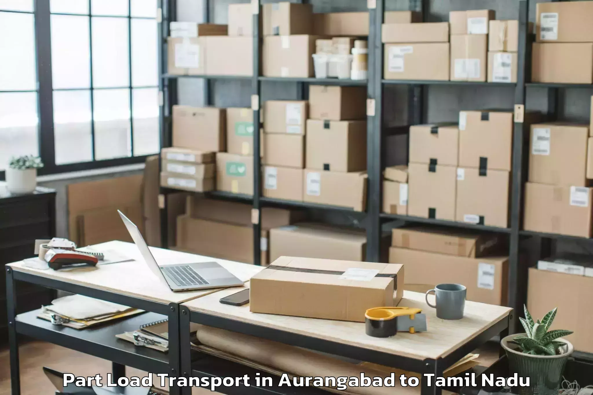 Trusted Aurangabad to Aduthurai Part Load Transport